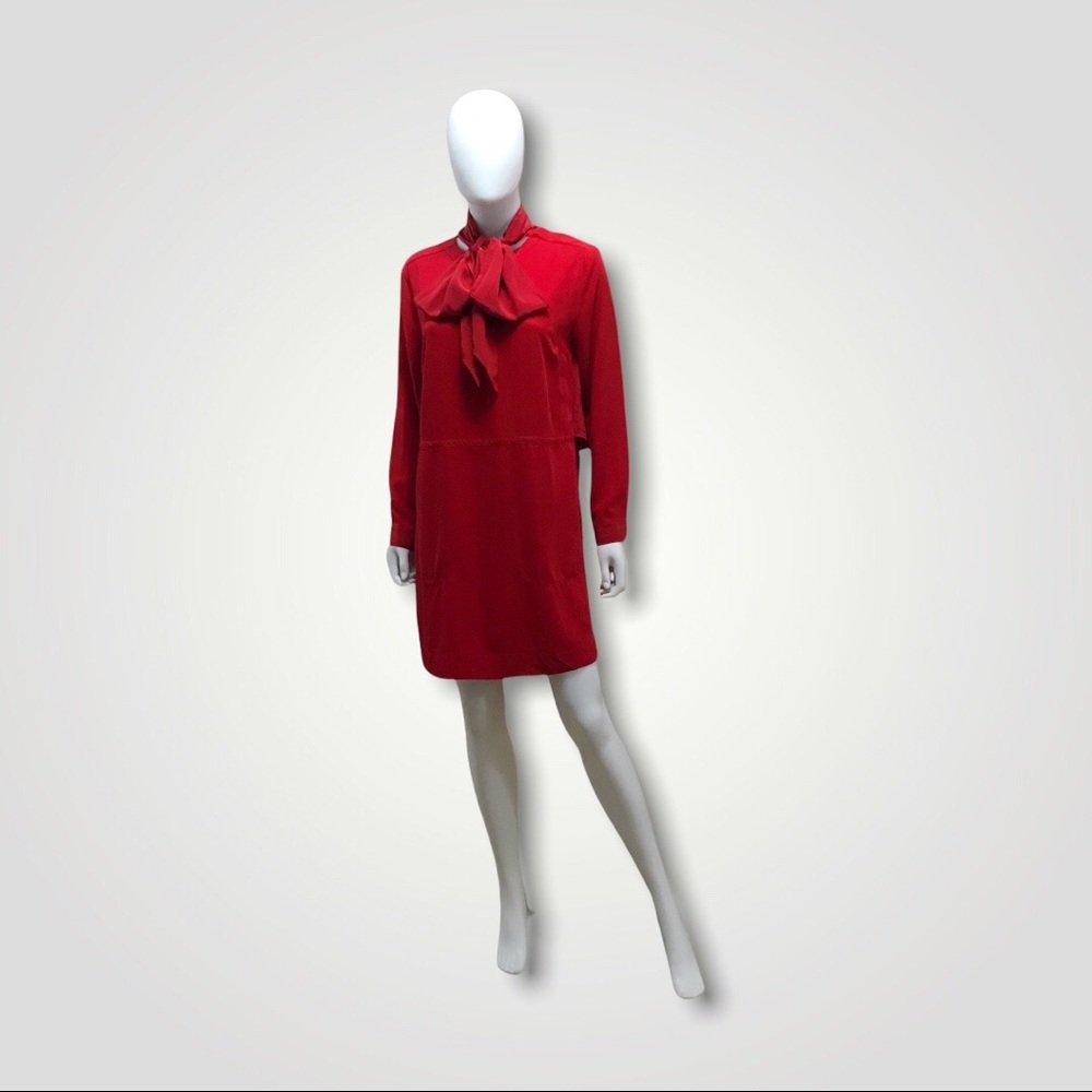 See by Chloé Red Mini Bow Dress